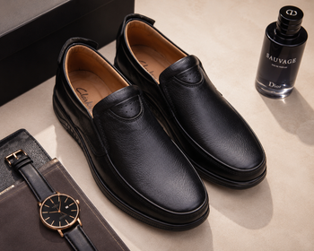Premium leather medicated shoes